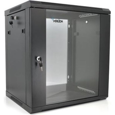 Шафа настінна Merlion 12U 19" 600*450*634 (Ш*Г*В)мм, black (Ml3-6412) Вінниця - фото 1