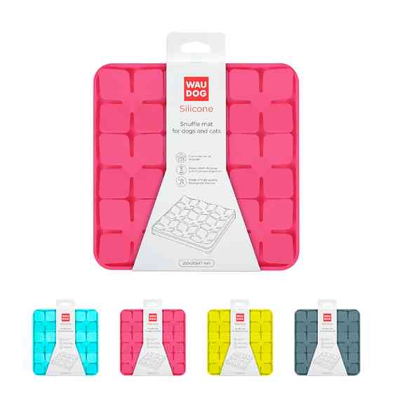 Килимок для пошуку корму WAUDOG Silicone, 205х205х17 мм, рожевий Коломыя