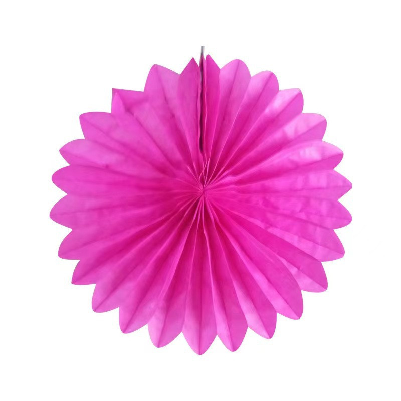 Веер бумажный для декора 25 см малиновый Киев - изображение 3