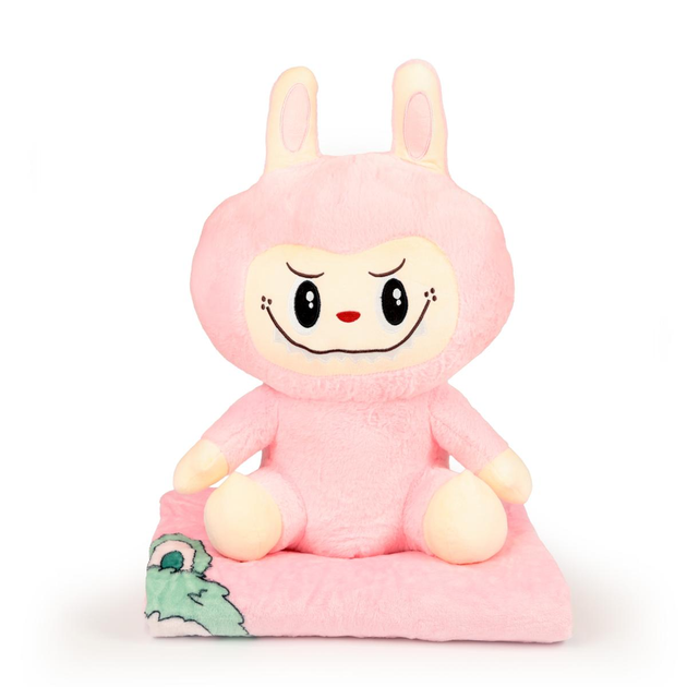 ТМ COLORFUL HOME М'яка іграшка-плед, подушка 3 в 1 Лабубу 50 см Рожевий ТМ COLORFUL HOME LAB2P Коломыя - изображение 2