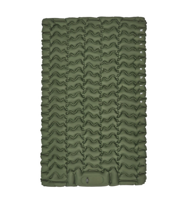 Матрас двухместный Naturehike CNK2550WS019 (65 мм) с мешком для надувания Зеленый Винница - изображение 1