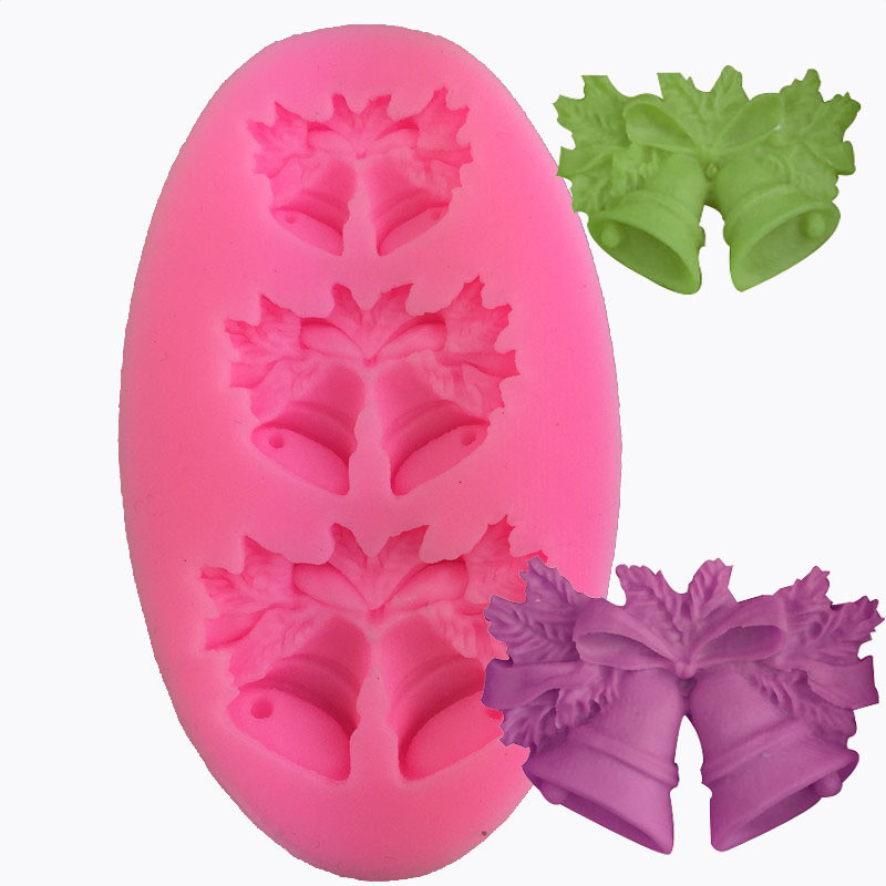 Молд новогодний Колокольчики 88 на 50 мм розовый Киев - изображение 8