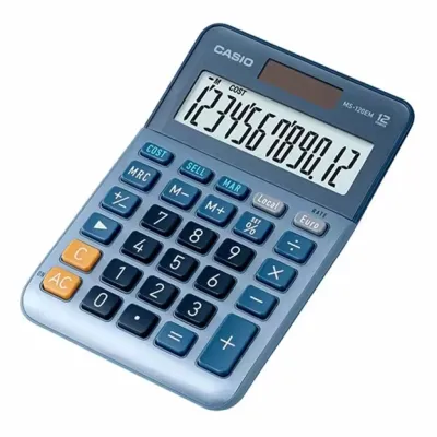 Калькулятор Casio MS-120EM-W-EP, голубой (CALC-CAS-MS-120EM-W) Винница