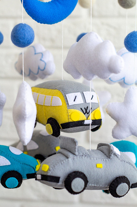 Музичний мобіль WoollyFox «Машинки» для хлопчика з 35 мелодіями Київ - фото 10