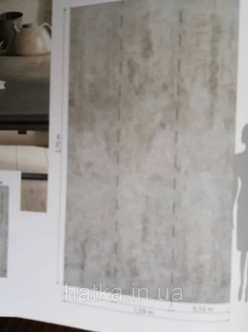 Обои виниловые на флизелине Marburg 31778 Imagine панно 3 полосы под бетон коричневые бежевые с зеленым Киев - изображение 2