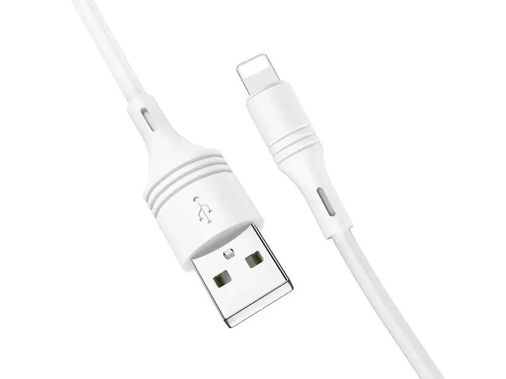 Кабель USB - Lightning Borofone BX59 Defender 1м 3А швидка зарядка для iPhone iPad шнур із чіпом захисту Одеса - фото 3