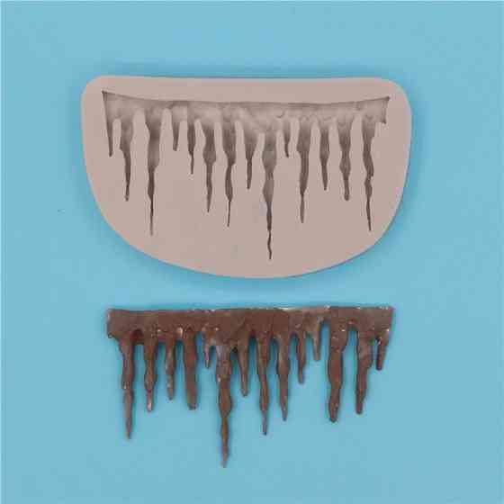 Молд новогодний Сосульки 100 на 60 мм серый Киев