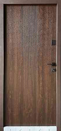 Двери уличные Redfort, модель НИКА Браун (Металл/МДФ), 2 контура Киев