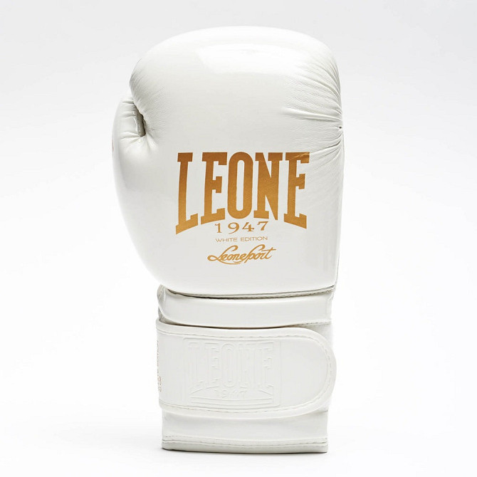 Боксерські рукавиці Leone GN059W White/Gold 14 унцій (капу в комплекті) Кам'янське - фото 5