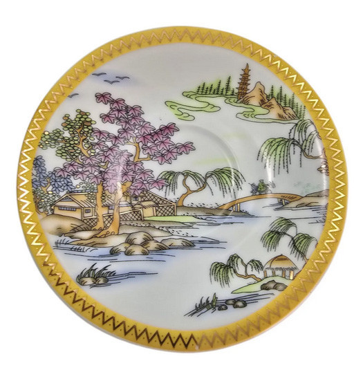 Сервиз чайно-кофейный 6 персон фарфор Пейзаж Киев - изображение 4