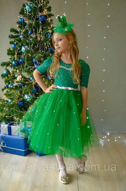 Пышное зеленое платье для девочки Елочка, Капуста, Лягушка Кривой Рог - изображение 6