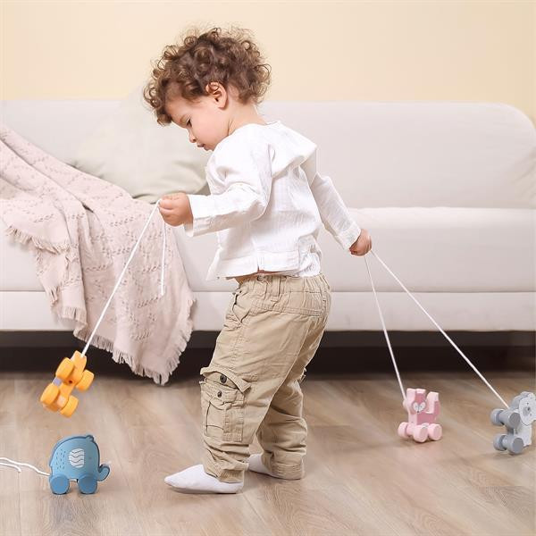 Дерев'яна каталка PolarB Білий ведмедик (44001) Харків - фото 12