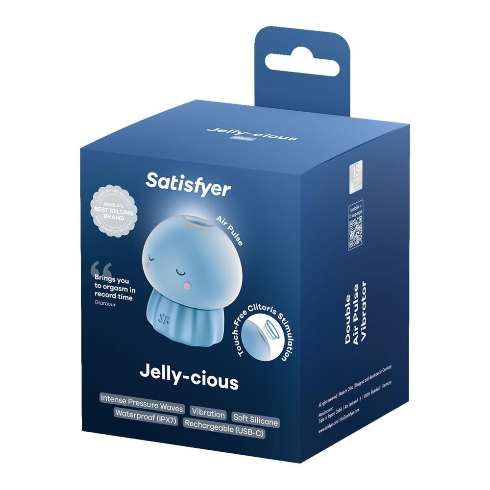 Вакуумный клиторальный стимулятор Satisfyer Jelly-cious Blue Sex Aura Киев - изображение 5