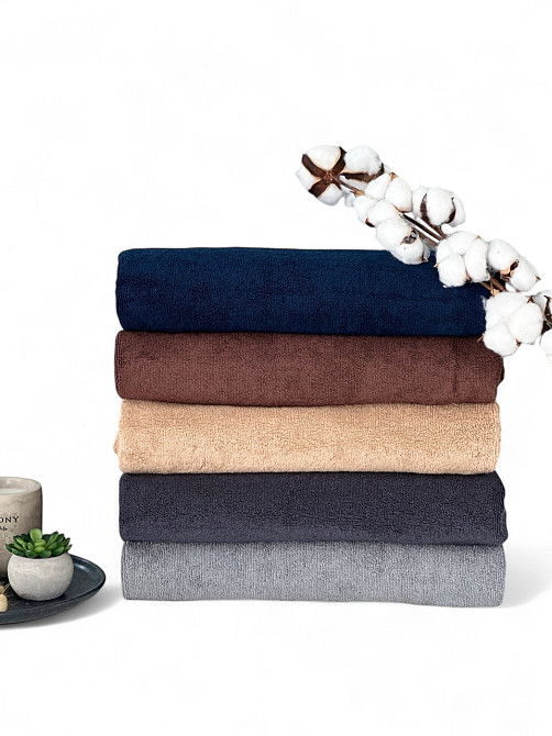 Рушник банний Ideal Textile махровий 100х150 см (56860335) Шоколадний Чернівці - фото 7