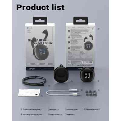 Наушники Acefast T9 Obsidian Black (6974316282570) Винница