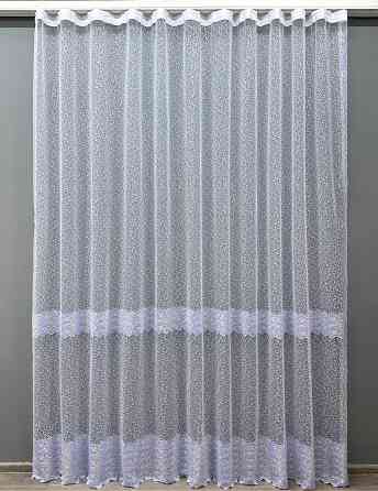 Тюль VR-Textil 1686т Органза с вышивкой Голубой с белым 300х270 см (42-0725) Киев