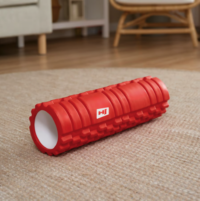 Ролер масажер (валик, ролик) Hop-Sport EVA 45 см червоній Київ - фото 8