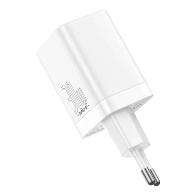 Зарядное устройство Baseus 1xUSB-C 30W + 1xUSB white (CCSUPP-E02) Винница - изображение 5
