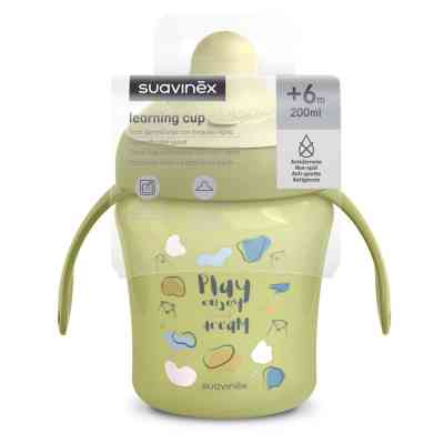 Поильник-непроливайка Suavinex Bear Family чашка с носиком, 200 мл +6 мес. зеленая (402643) Винница