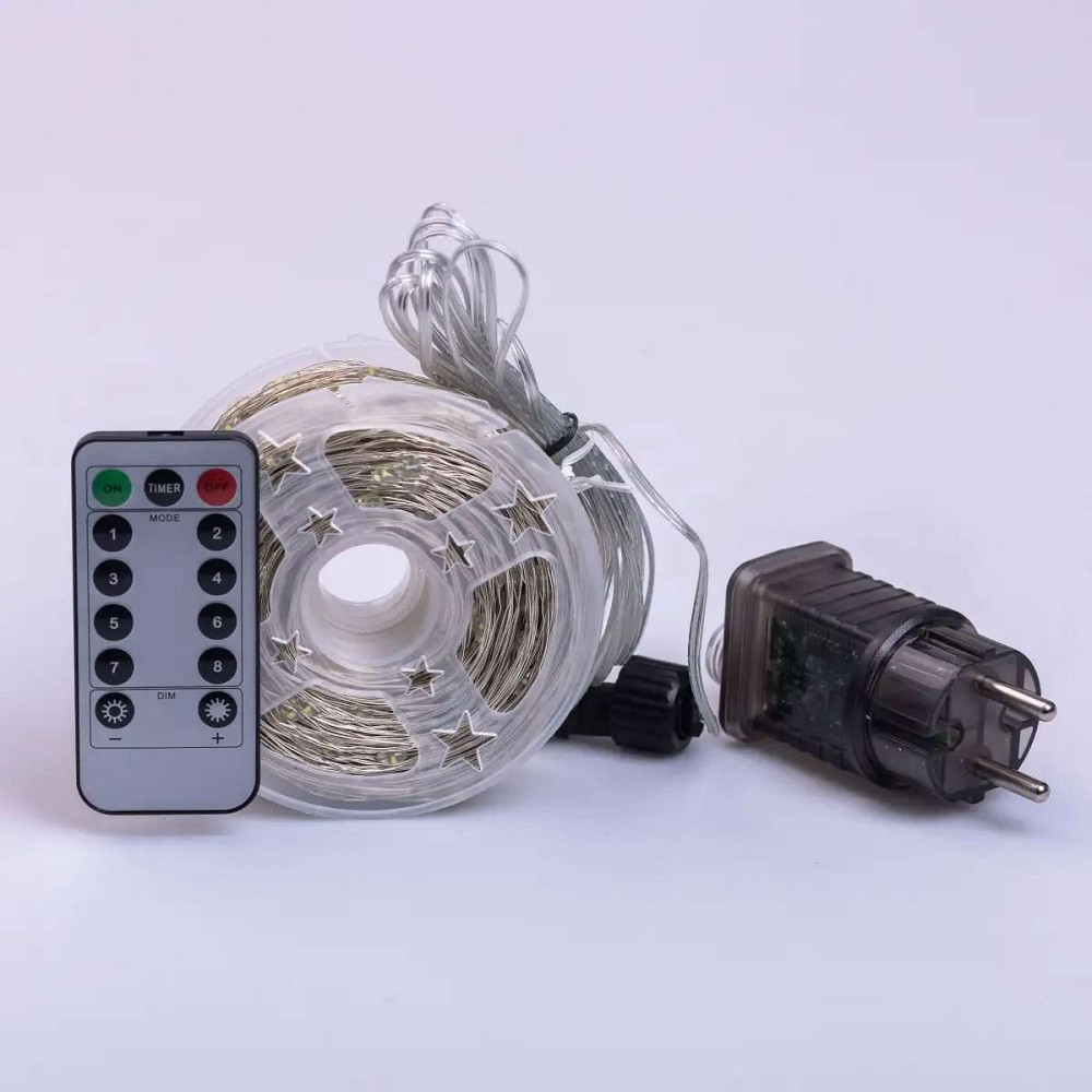 Garlando Гірлянда роса на пульті 100 метрів на 1000 led світлодіодів крапля на білому дроті біл Коломия - фото 2