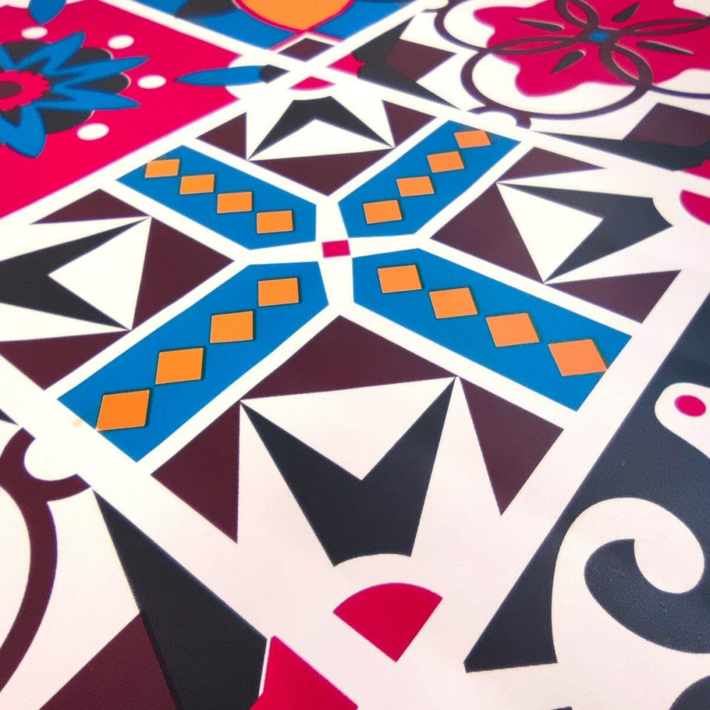 Самоклеящаяся пленка Винтажная бордовая мозаика Киев - изображение 2