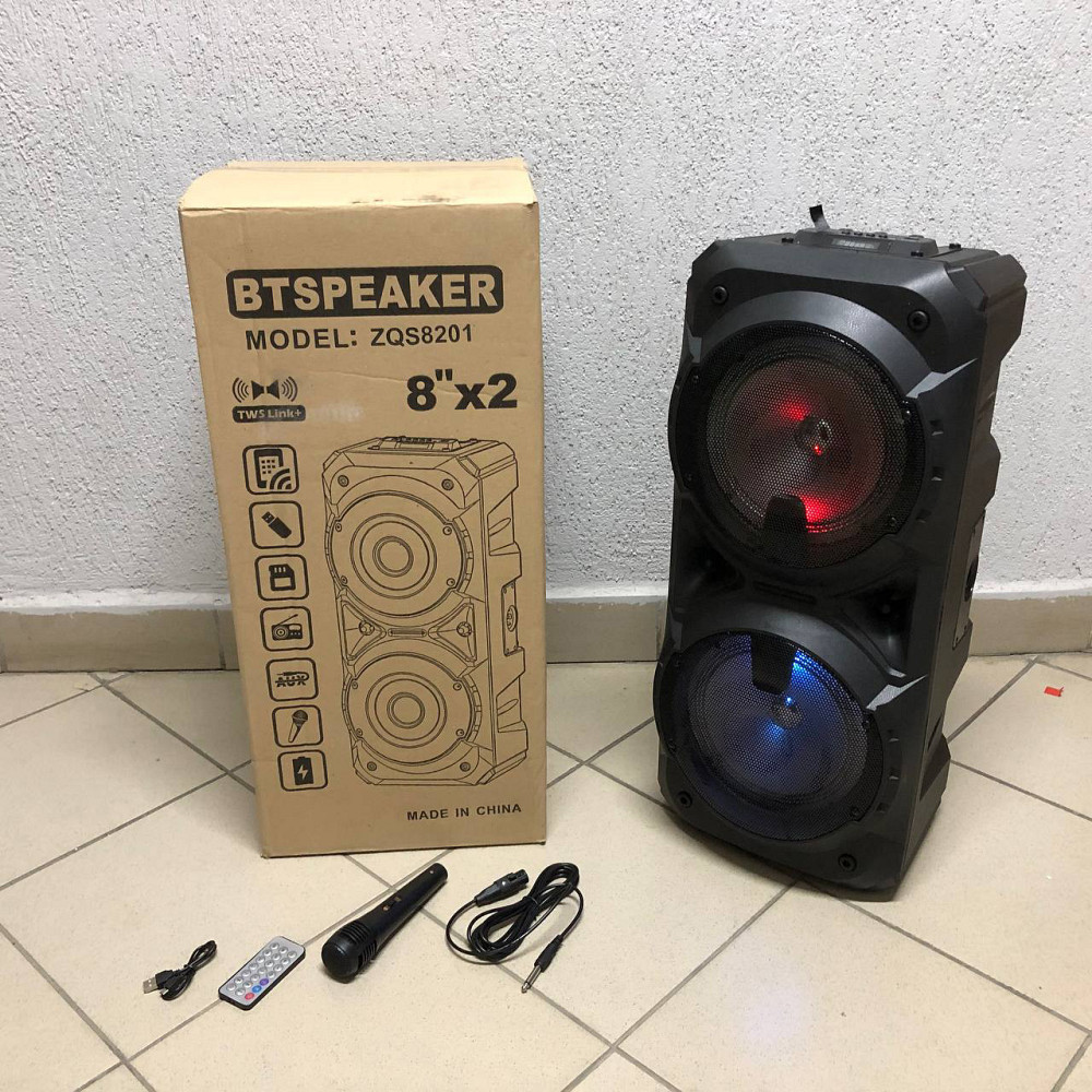 Блютуз колонка с красивой подсветкой ZQS-8201, Очень мощная колонка, Объемный звук Bluetooth колонки KA-25 Киев - изображение 2