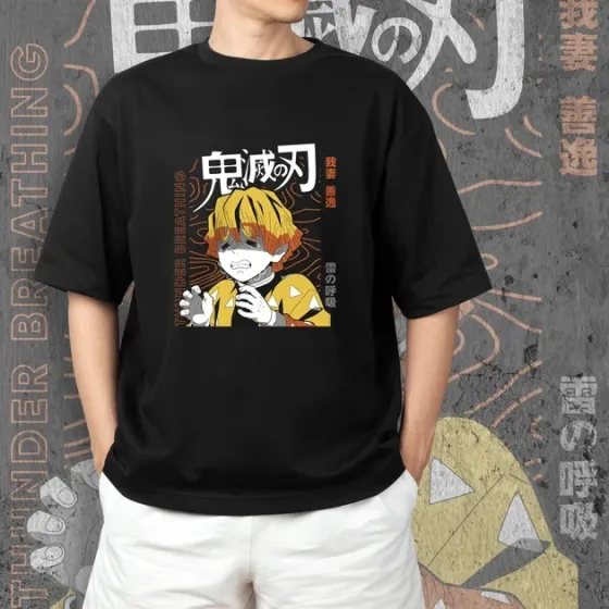 Футболка для подростка мальчика с принтом Клинок, рассекающий демонов Зеніцу Размер 160 Anime10396 Днепр