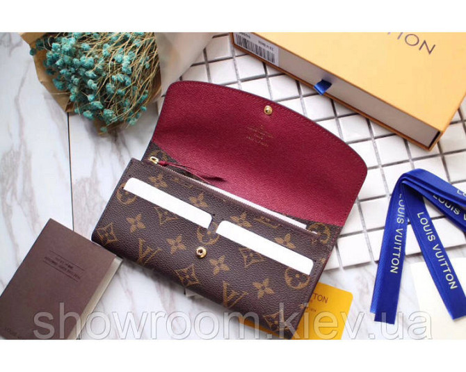 Женский вместительный кошелек ЛВ (60136) crimson Lux Киев - изображение 4