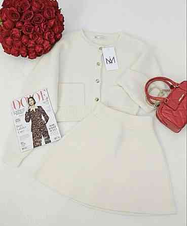 Жіночий стильний елегантний костюм-двійка з ангори Молочний, 46/48 Одеса