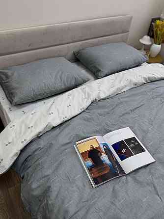 Ecotton Комплект постільної білизни Ecotton полуторний 150х215 см сіра Полоса 21205 Коломия