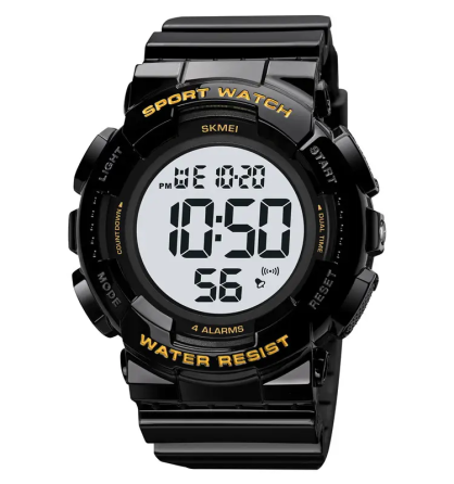 Чоловічий наручний спортивний годинник Skmei 2081 Чорний з золотом /Білий Вінниця