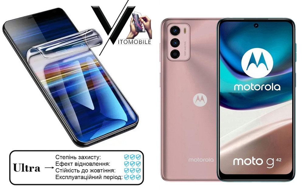Полиуретановая пленка Ultra для Motorola Moto G42 – минимальная толщина, максимальная защита! Киев - изображение 1