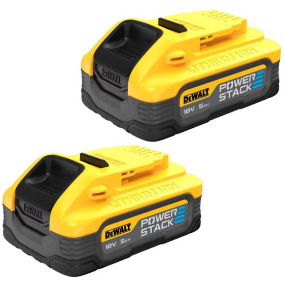 Професійна акумуляторна батарея PowerStack DeWALT DCBP518H2 : 18V 5.0 Аh з індикатором заряду Київ