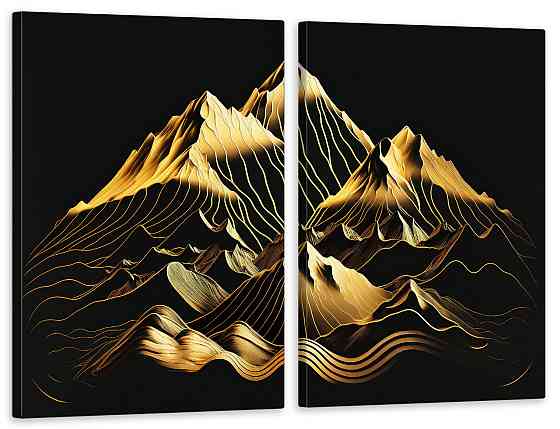 Модульная картина в гостиную / спальню  Золоті  Гори  TLV-2_141 90x132 см Київ