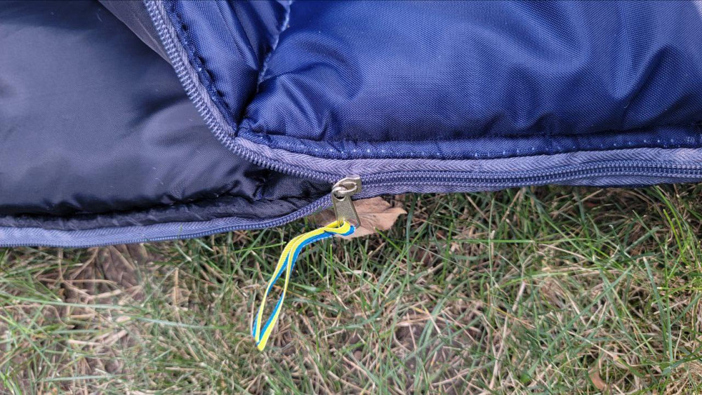 Спальний мішок для військовослужбовців синього кольору 220*90 зимовий спальник 2в1 на флісі   WAR Львів - фото 5