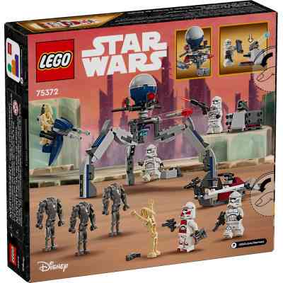 Конструктор LEGO Star Wars Клоны-пехотинцы и Боевой дроид. Боевой набор 215 деталей (75372) Винница