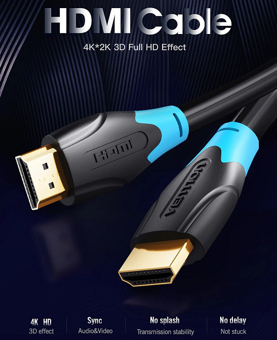 Кабель HDMI M - M, 20.0 м, V2.0, 4K 30Гц, PVC Vention Винница - изображение 7