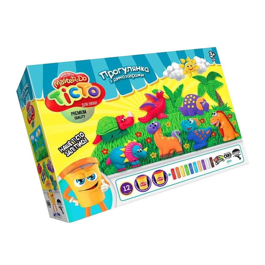 Набір для творчості "Тісто для ліплення Master Do" TMD-07-01-04U укр  Прогулянка з динозаврами Вінниця - фото 1