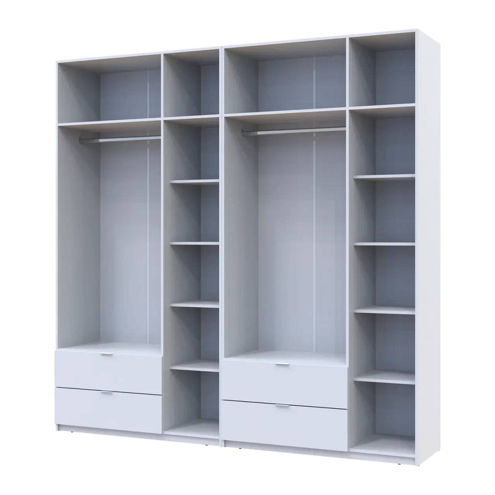 Шафа для одягу Doros Лукас Білий 3+3 ДСП 240х50х240 DRS-011683 (42005106) Львів - фото 3