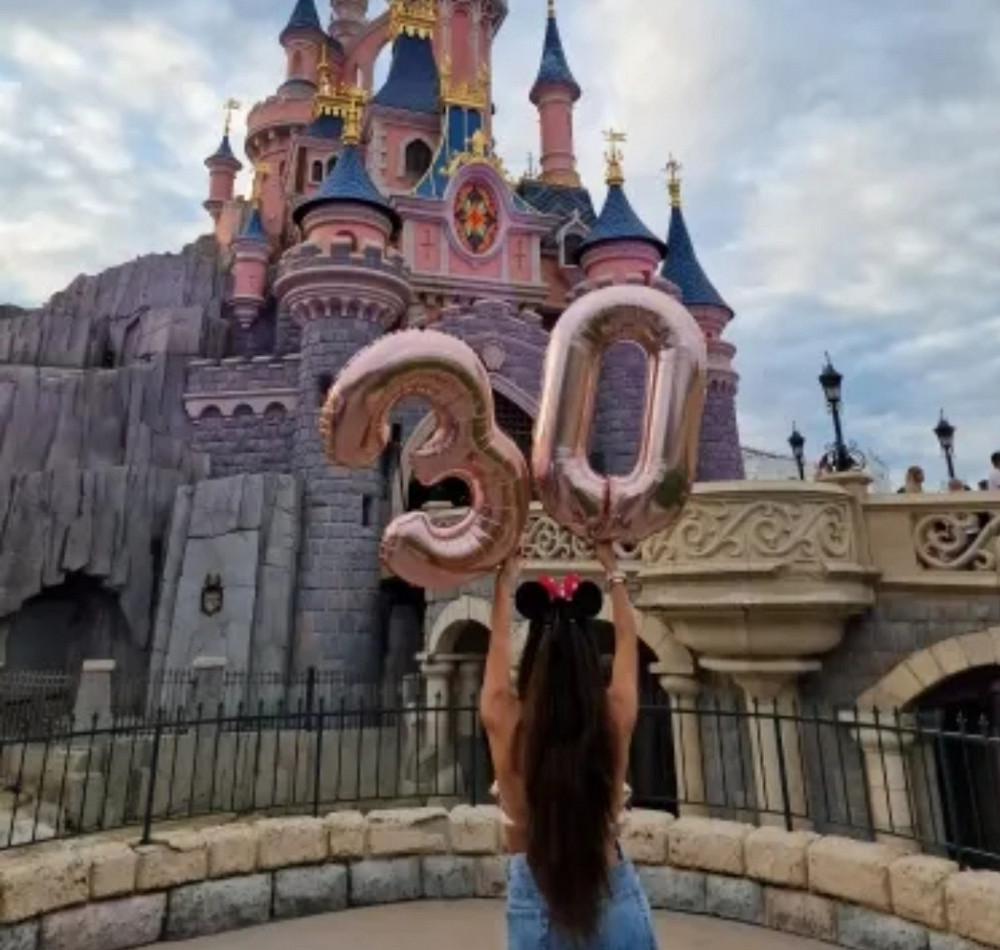 Цифры фольгированные розовое золото 32