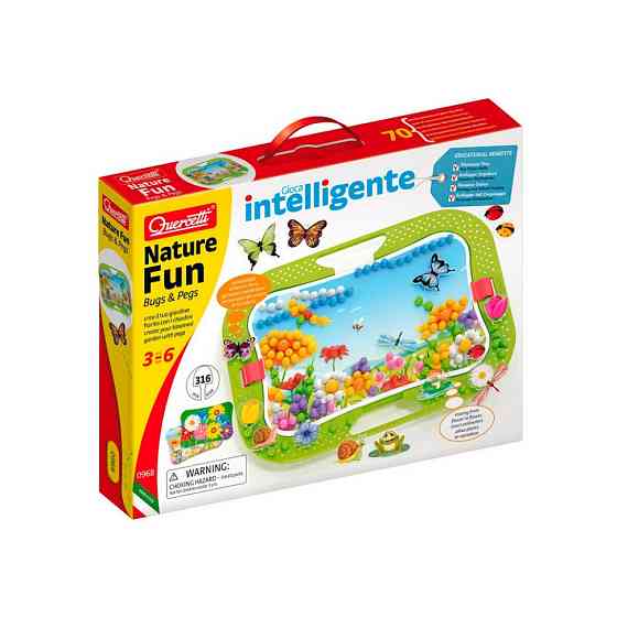 Творчий набір для занять мозаїкою Quercetti 0968-Q, 300 фішок, 16 фігурок, дошка Вінниця