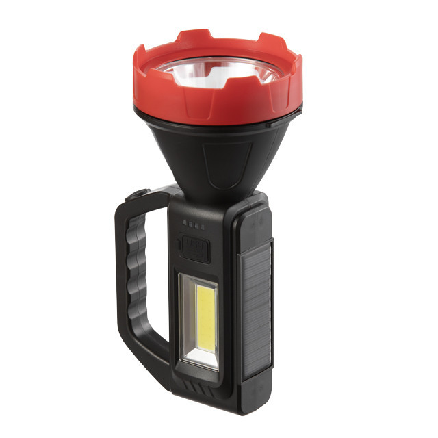 Фонарь аккумуляторный 1 LED + 1 COB, power bank, индикатор заряда, солнечная панель INTERTOOL LB-0107 Киев - изображение 5