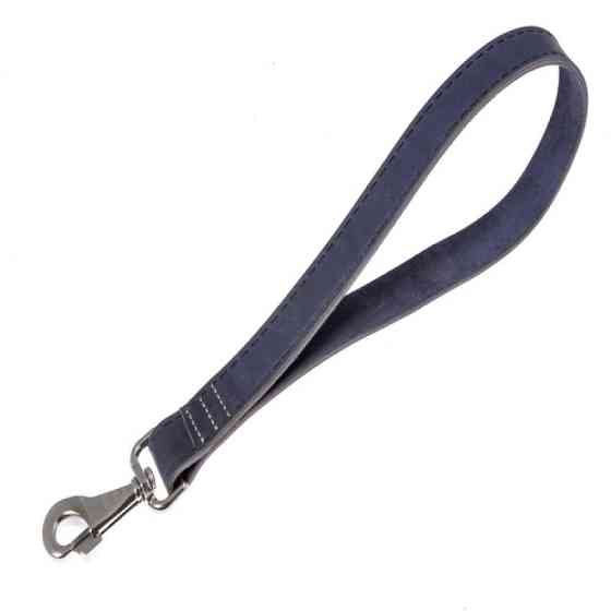 6845 Ручка-воділка 25мм "КЛАСИК ПРЕМІУМ" шкіряна з прокаткою шва Синій Вінниця