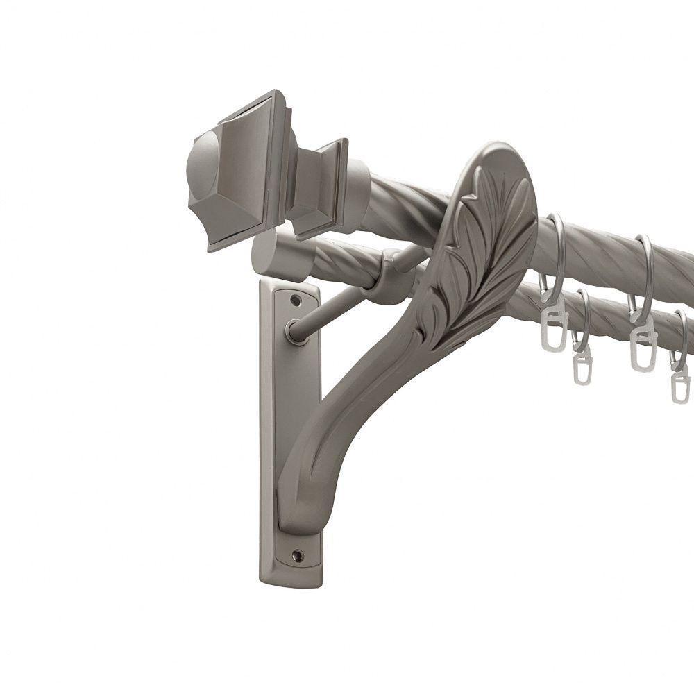 Карниз Orvit Борджеза металевий дворядний ретро скручена труба кільце металеве Сатин 25\19 мм 300 см (00-00011478) Львів - фото 1