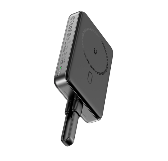 Зовнішній акумулятор ACEFAST M10-10000 PD30W magnetic wireless charging power bank with cable Black Київ