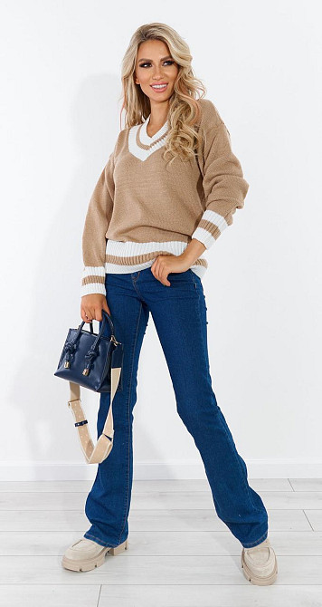 Светр з оздобленням у смужку (42-46) Київ - фото 3