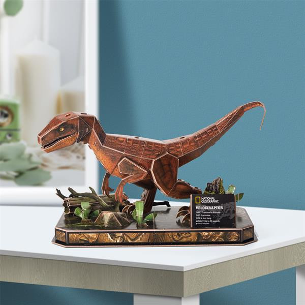 3D пазл CubicFun National Geographic Dino Велоцираптор (DS1053h) Харьков - изображение 5