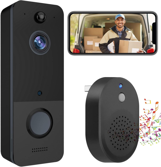 Уценка Смарт-видеозвонок Security T8 Wi-Fi, 720P, ночное видение, PIR датчик движения, беспроводной видеозвонок USB, без аккумулят Киев - изображение 1