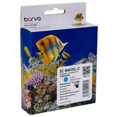 Картридж Barva HP 940XL (C4907AE) 1400 c, Cyan (IC-940XL-C) Винница