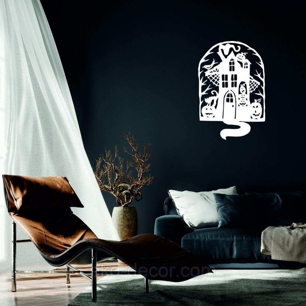 Декоративне настінне Панно «Замок», Декор на стіну 50*34 см, Білий Київ - фото 1